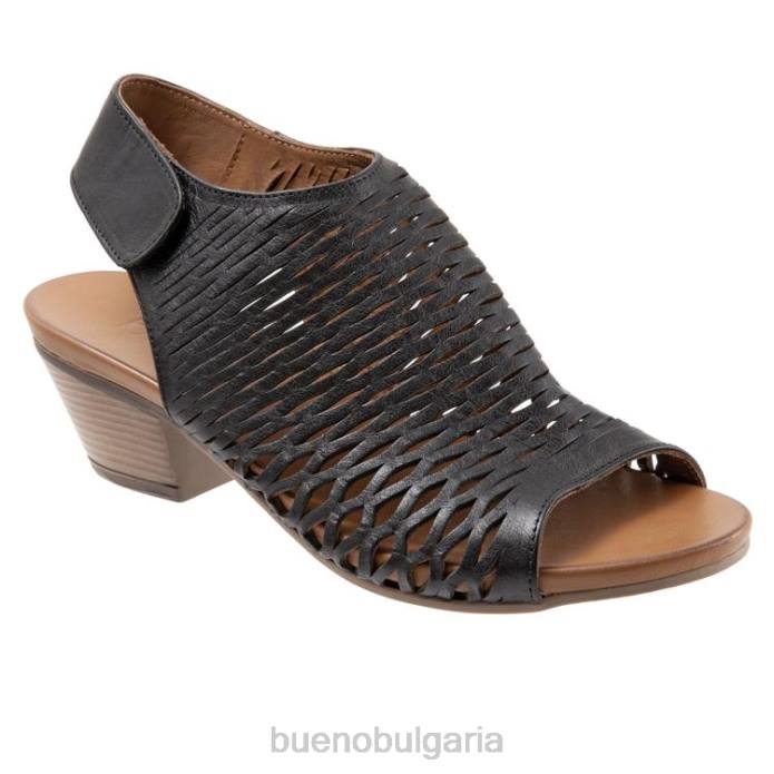 F0PN308 Bueno Footwear Лейси Жени черен обувки на токчета