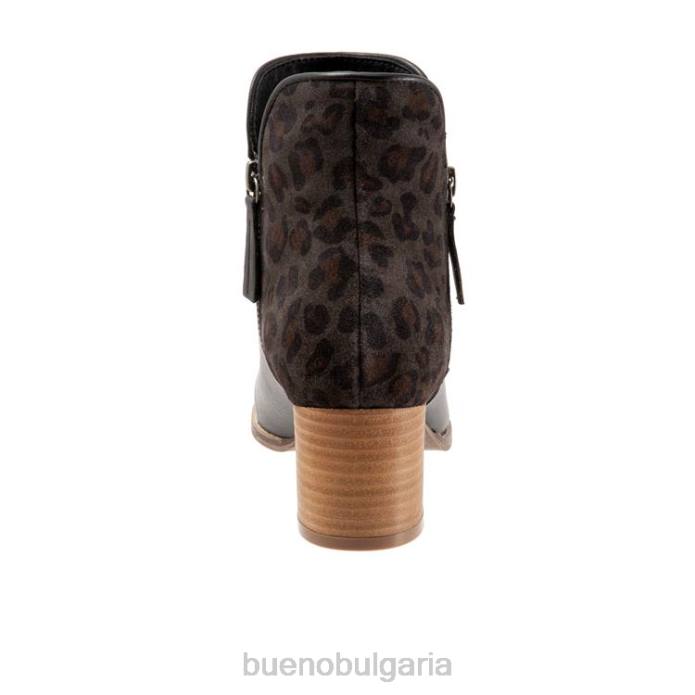 F0PN6 Bueno Footwear джена Жени черен леопард ботуши
