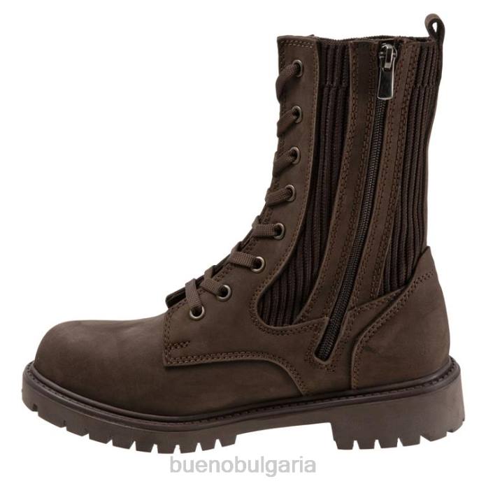 F0PN63 Bueno Footwear стела Жени кафяв набук ботуши