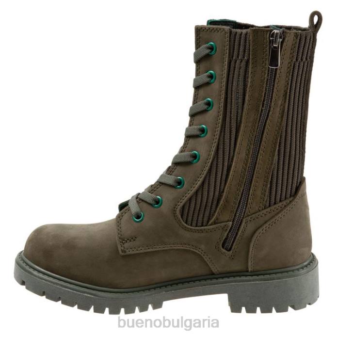 F0PN64 Bueno Footwear стела Жени армейски зелен набук ботуши