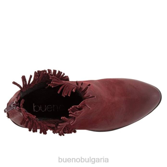 F0PN86 Bueno Footwear Кати Жени тъмночервен набук ботуши