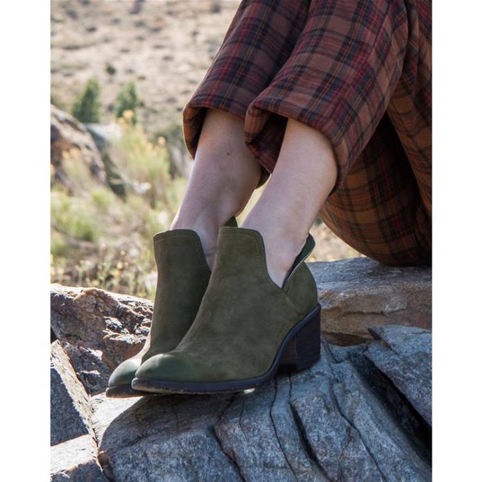 F0PN90 Bueno Footwear Дилън Жени армейски зелен набук ботуши