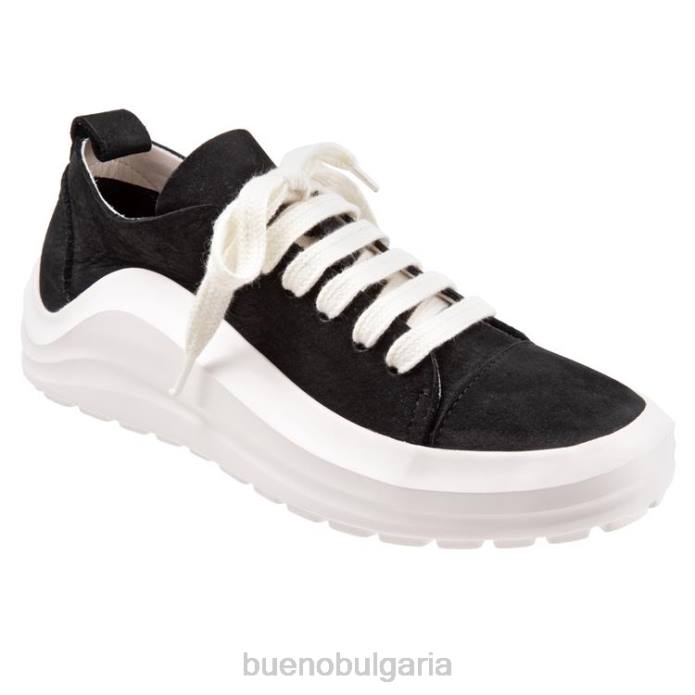 F0PN401 Bueno Footwear слух Жени черен набук кецове