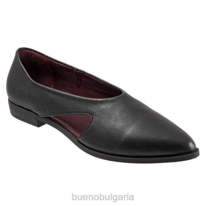 F0PN149 Bueno Footwear бардо Жени черен апартаменти