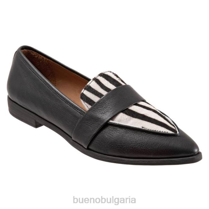 F0PN150 Bueno Footwear Барнс Жени черна зебра апартаменти